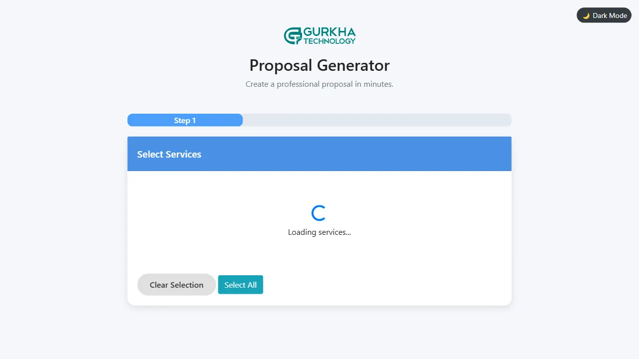 Client Proposal Generator 网站模板截图