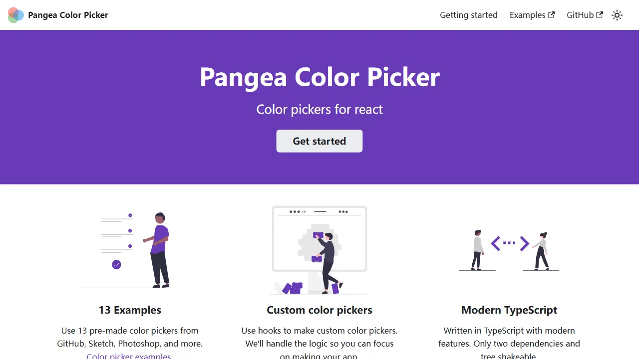 color picker 网站模板截图