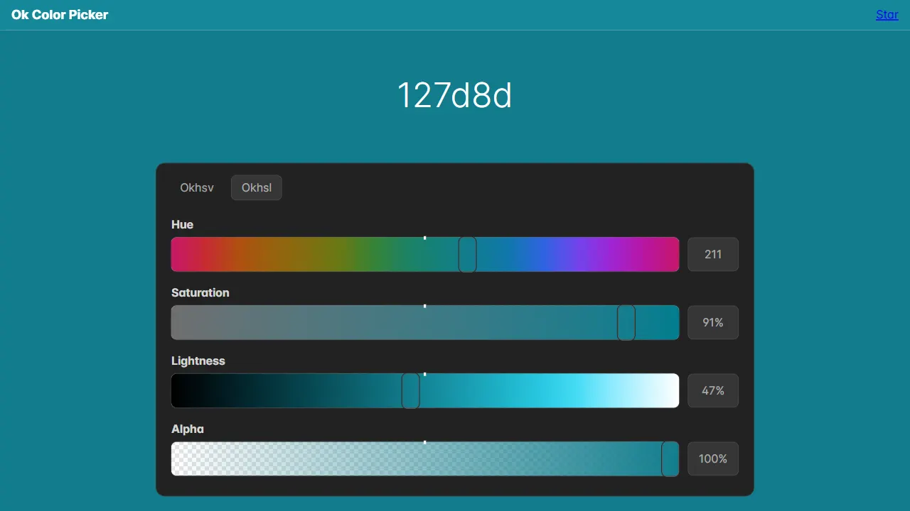 ok color picker 网站模板截图