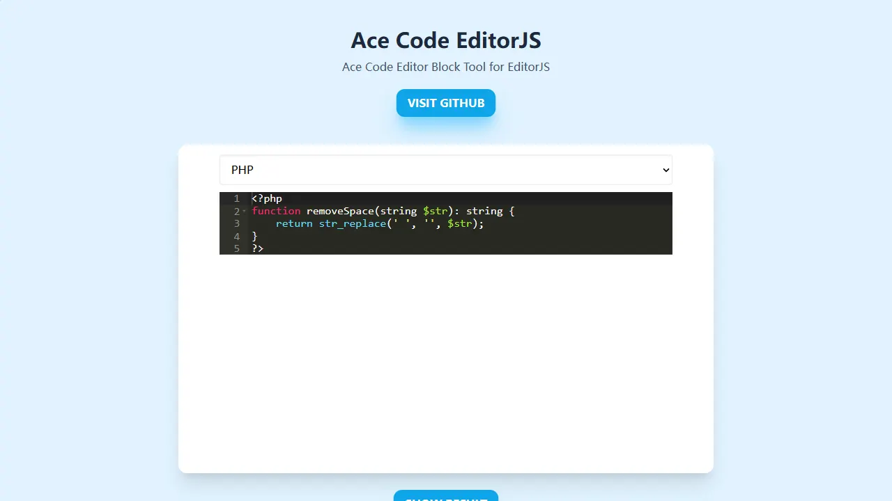 ace code editorjs 网站模板截图