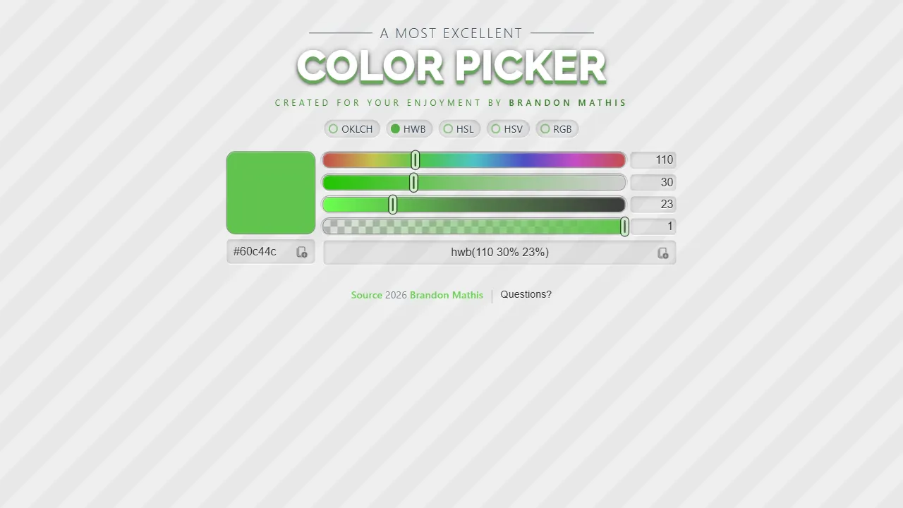 color picker 网站模板截图