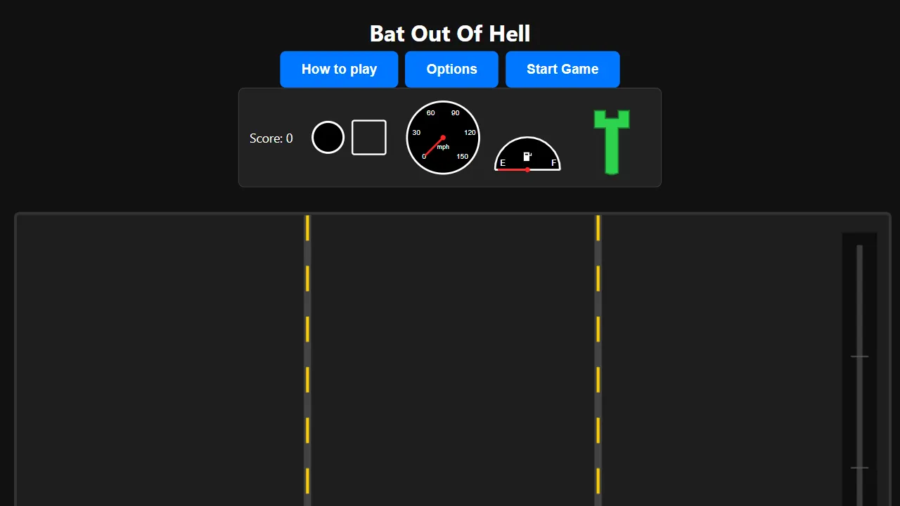 Bat Outta Hell 网站模板截图