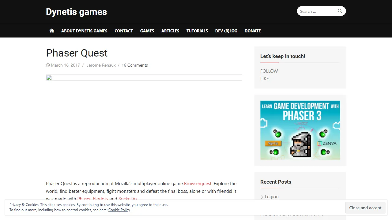 phaserquest 网站模板截图