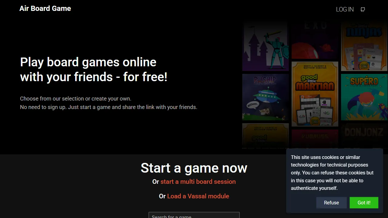 airboardgame 网站模板截图