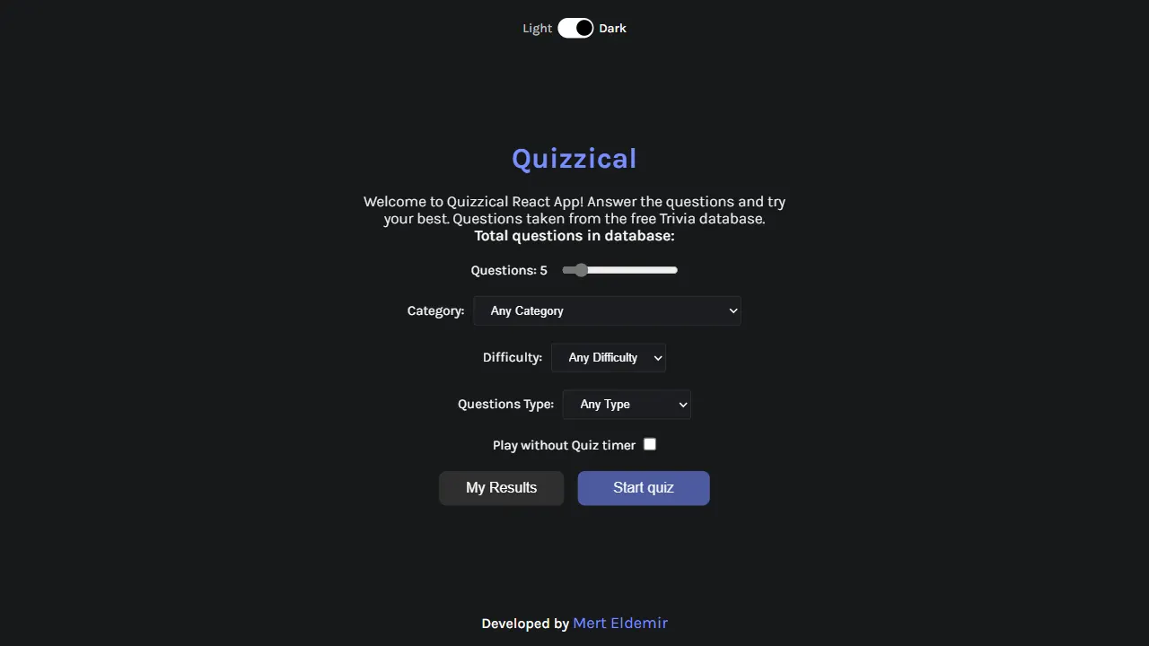 Quizzical 网站模板截图