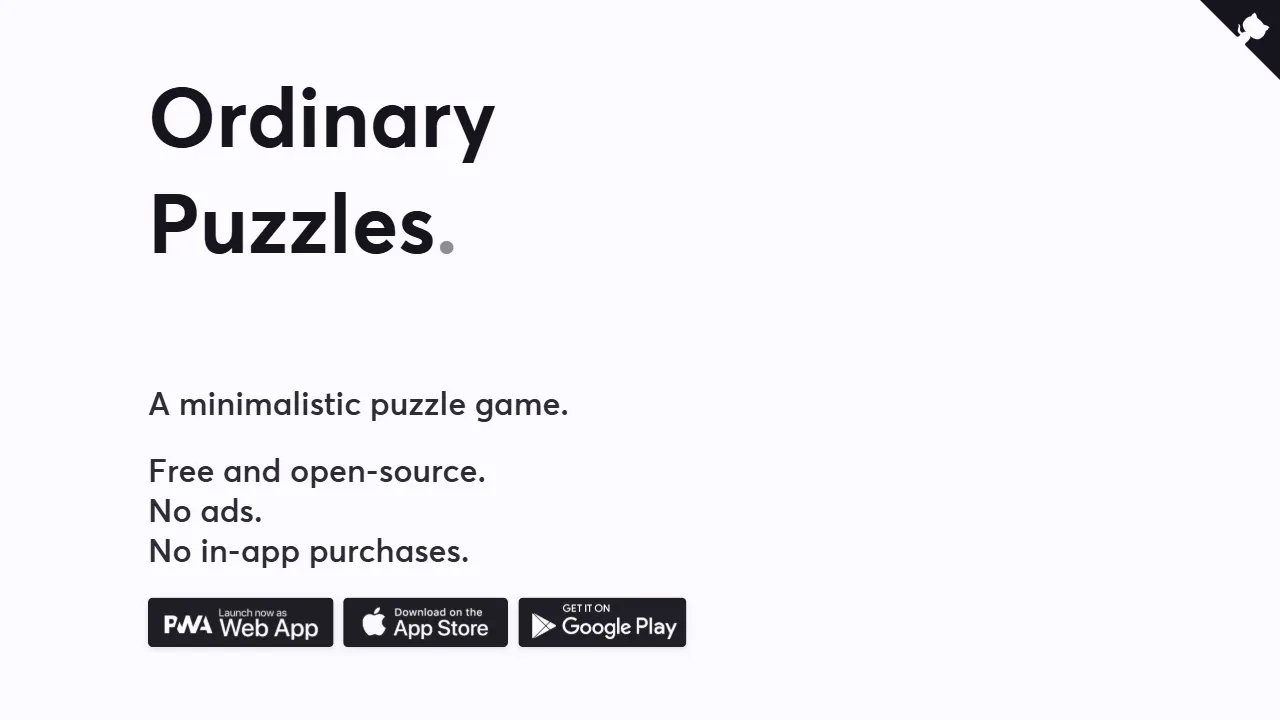 ordinary puzzles app 网站模板截图