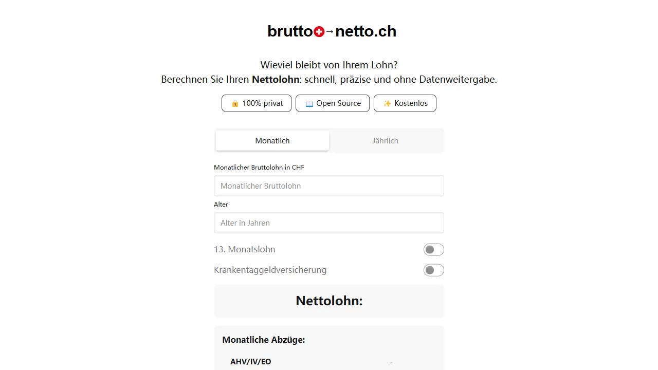 brutto netto.ch 网站模板截图