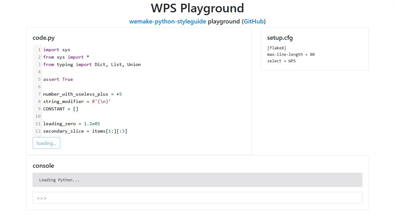 wps playground 网站模板截图