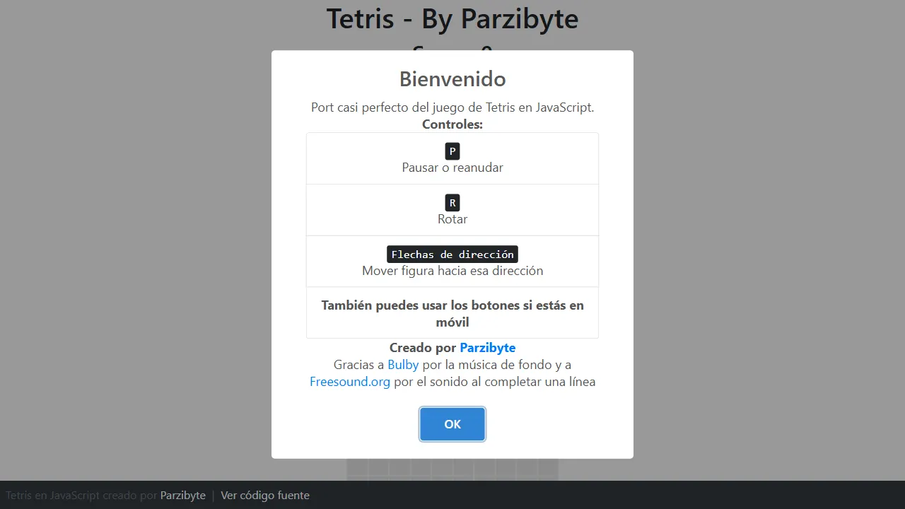 tetris javascript 网站模板截图
