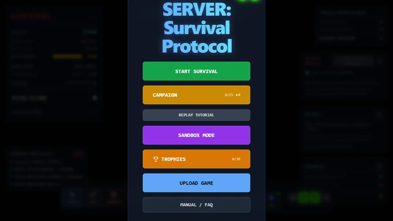 server survival 网站模板截图