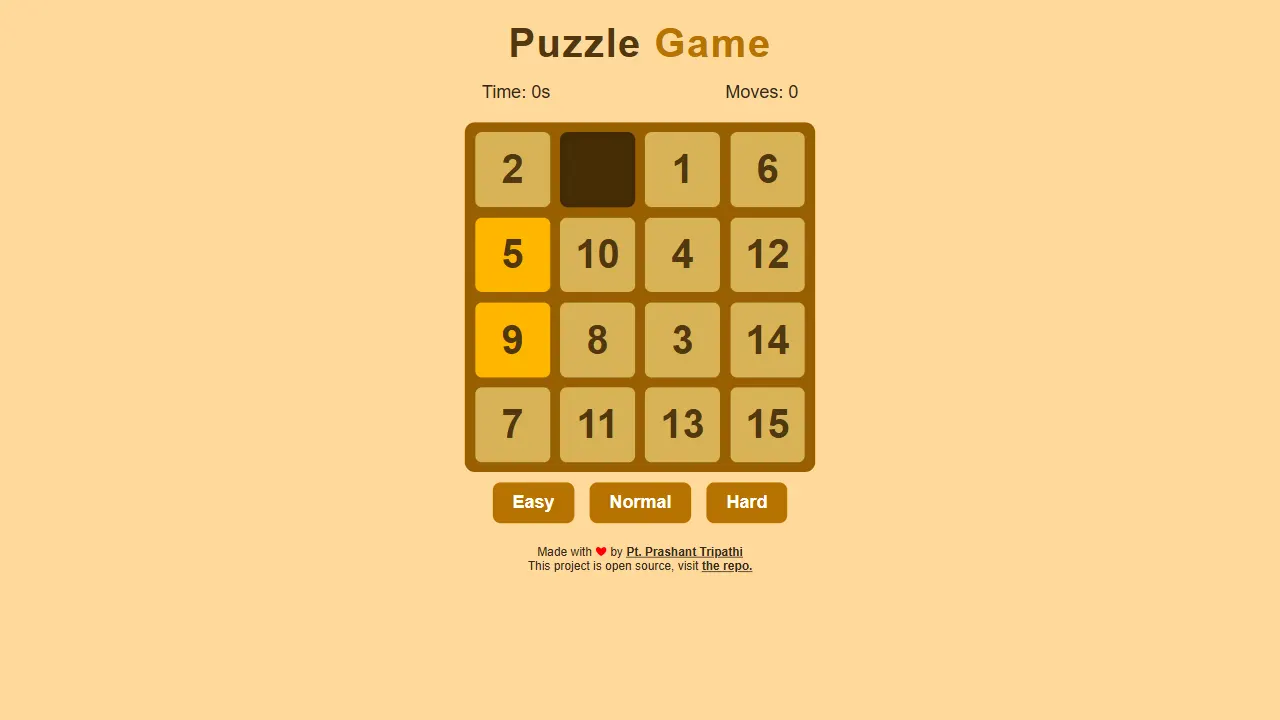 PuzzleGame 网站模板截图