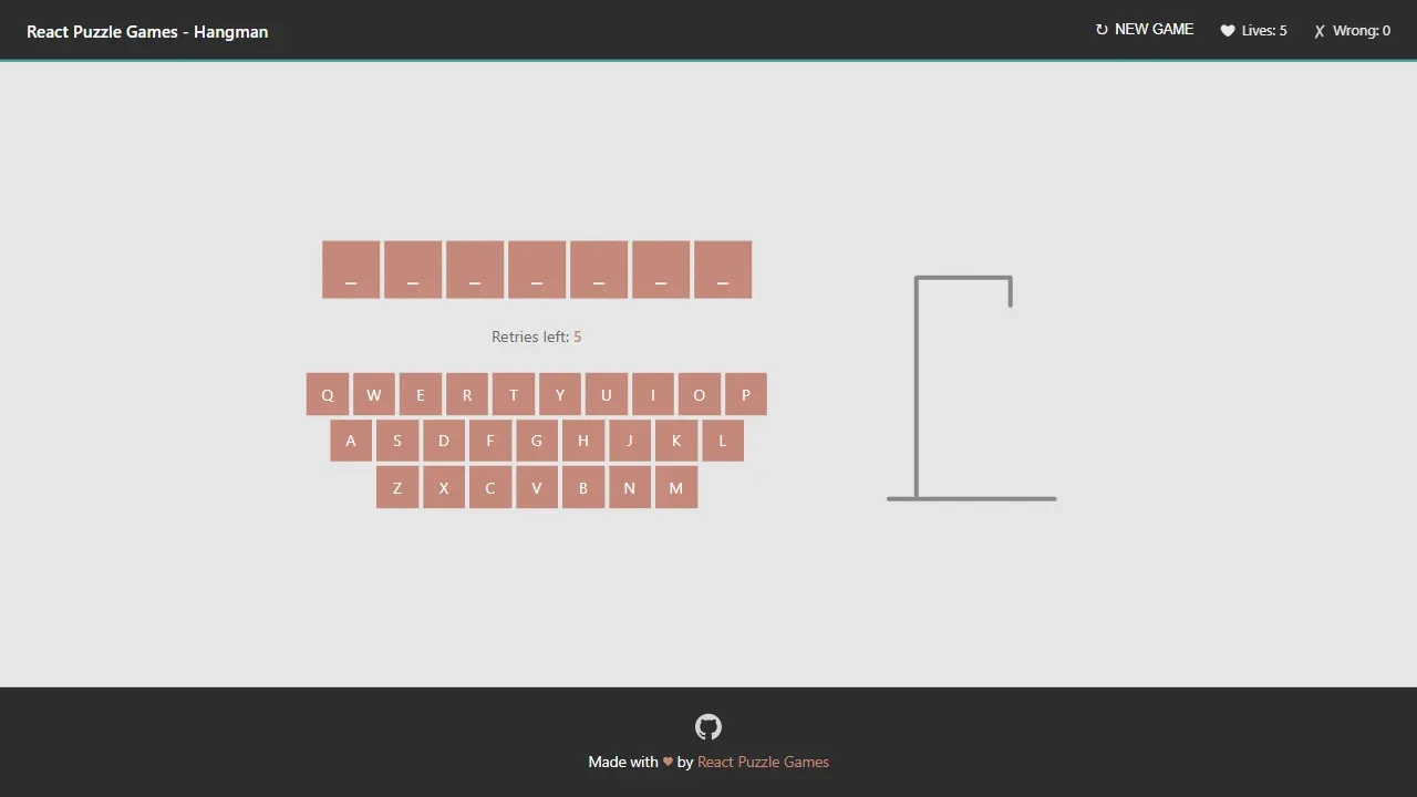 react hangman 网站模板截图