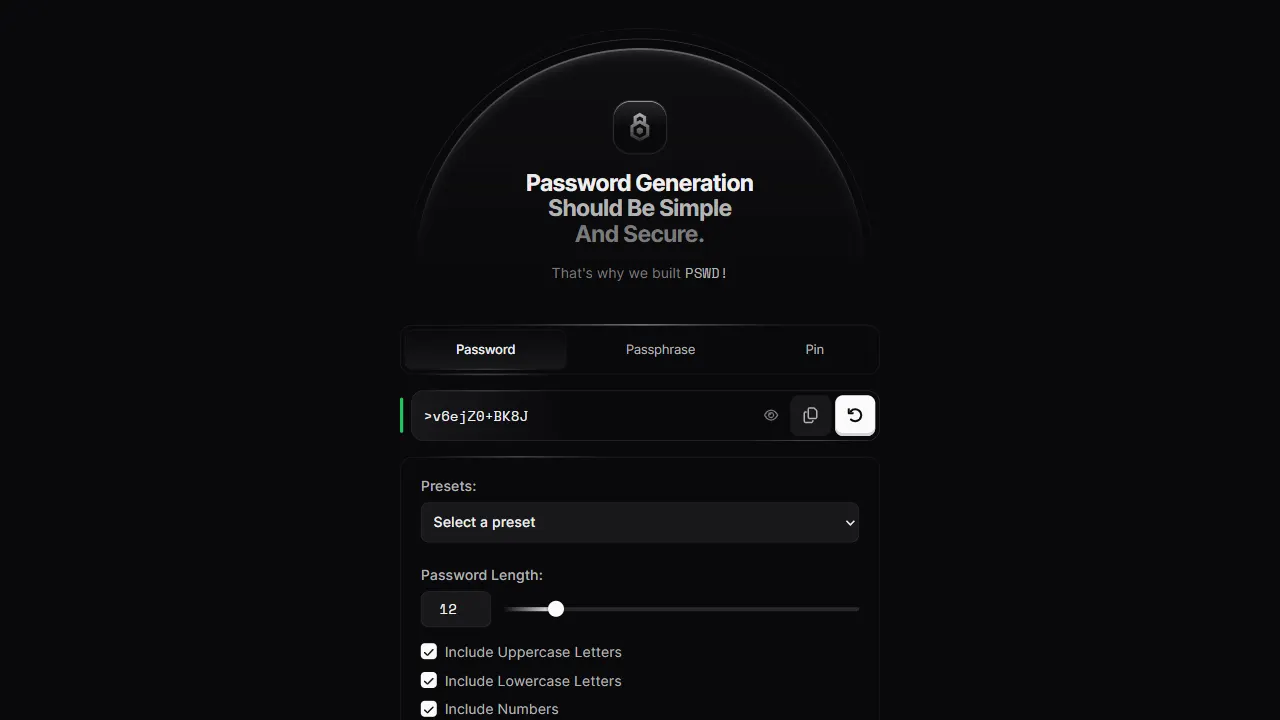 pswd 网站模板截图