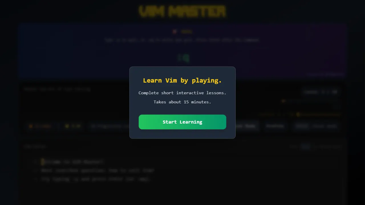 vimmaster 网站模板截图