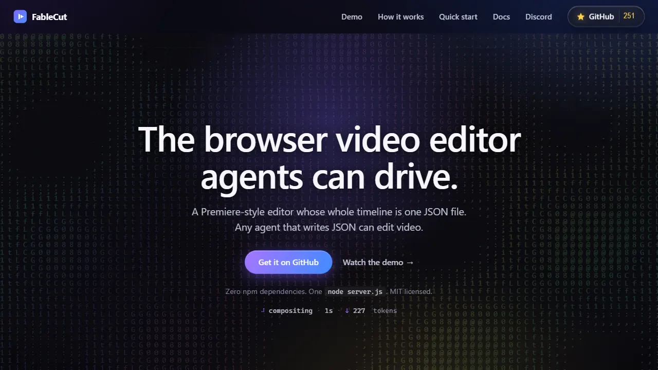 FableCut 网站模板截图