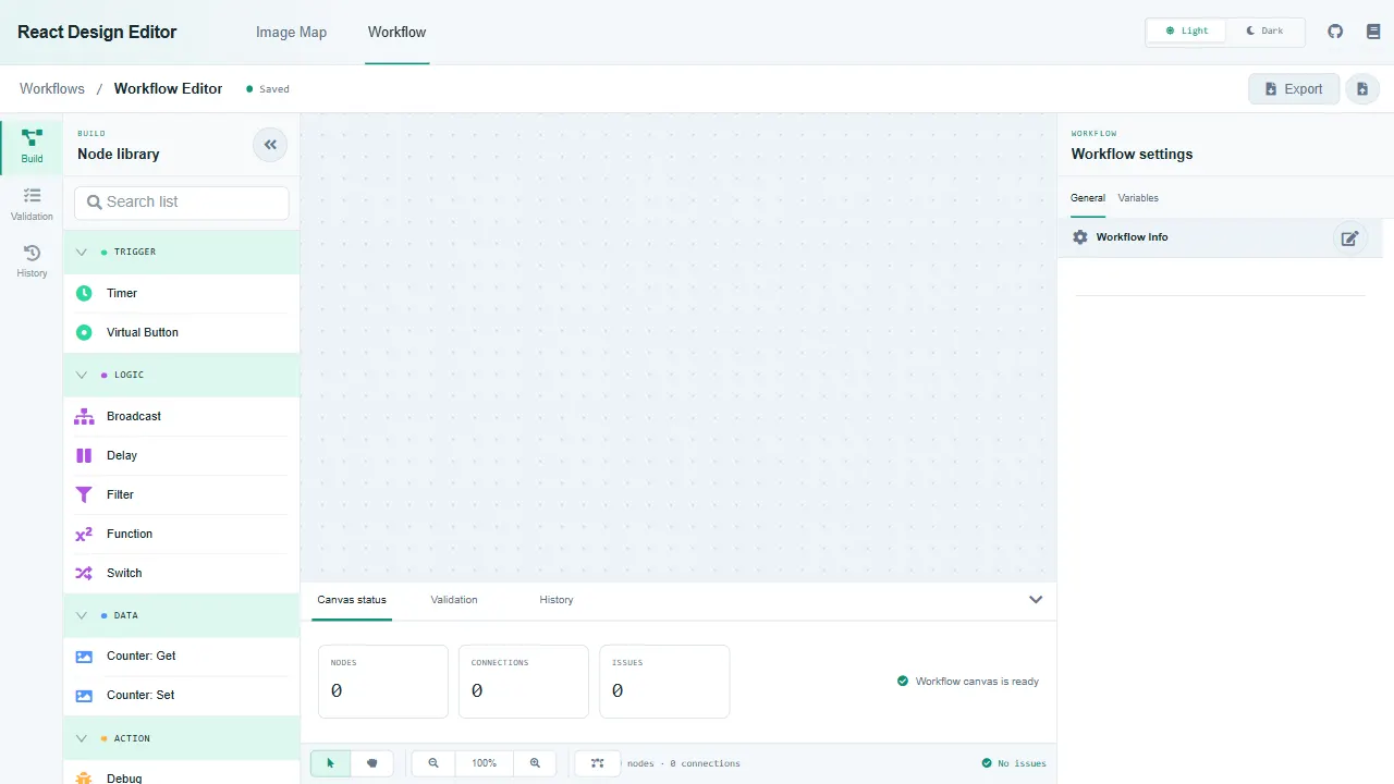 react design editor 网站模板截图
