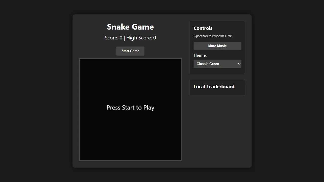 classic snake v2 网站模板截图