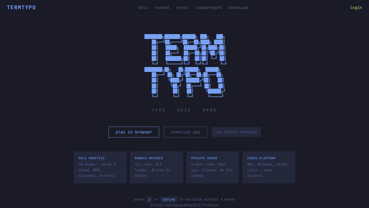 TermTypo 网站模板截图