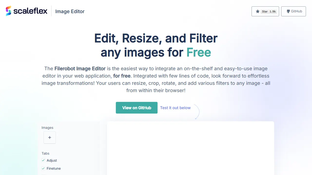 filerobot image editor 网站模板截图