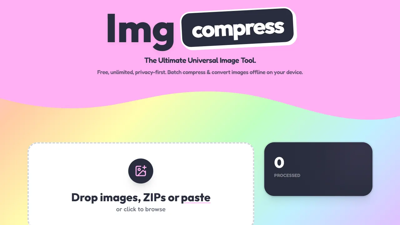 image compressor 网站模板截图