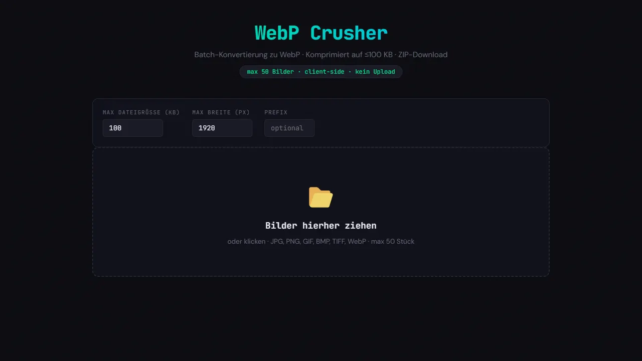 webp crusher 网站模板截图