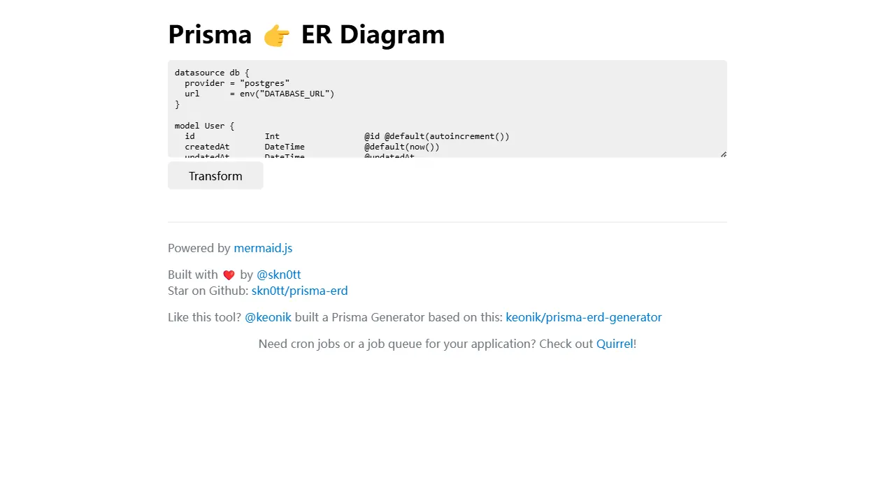 prisma erd 网站模板截图