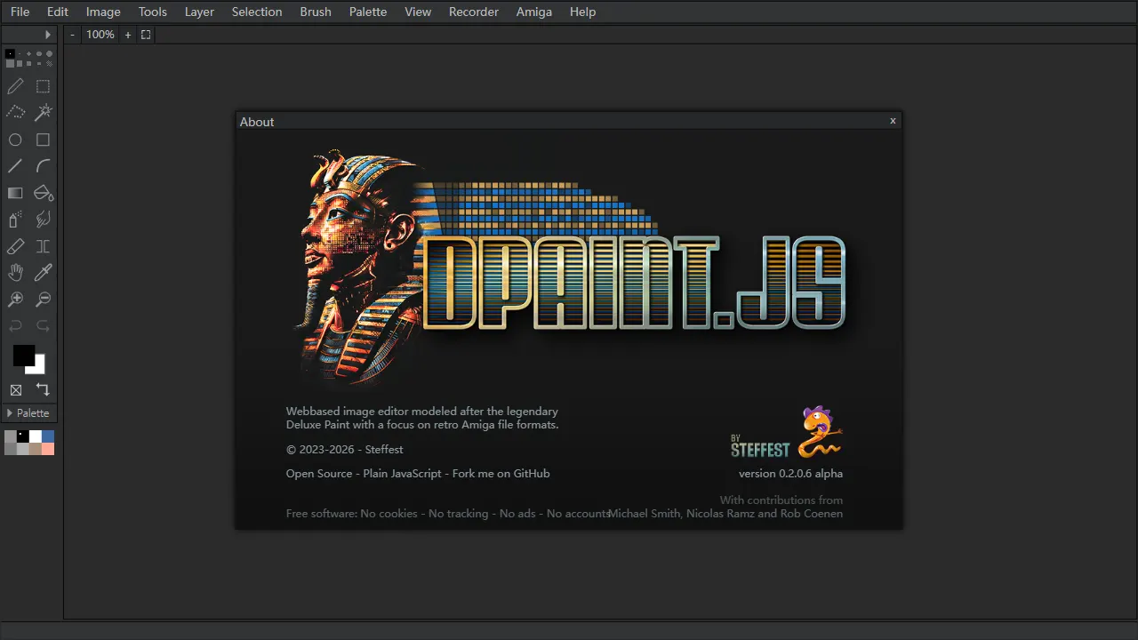DPaint js 网站模板截图