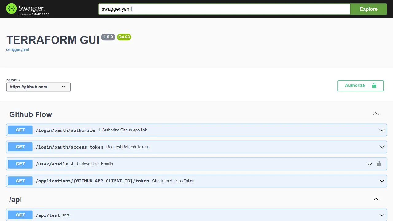 Terraform GUI 网站模板截图