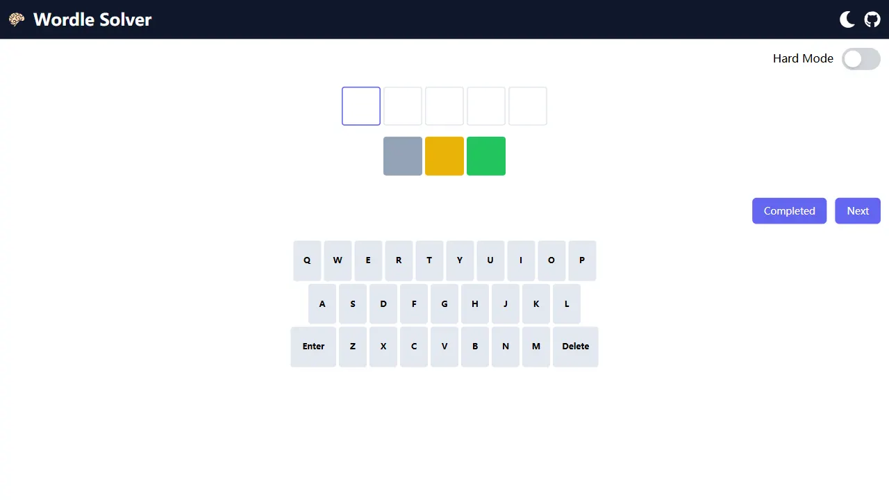 wordlesolver 网站模板截图