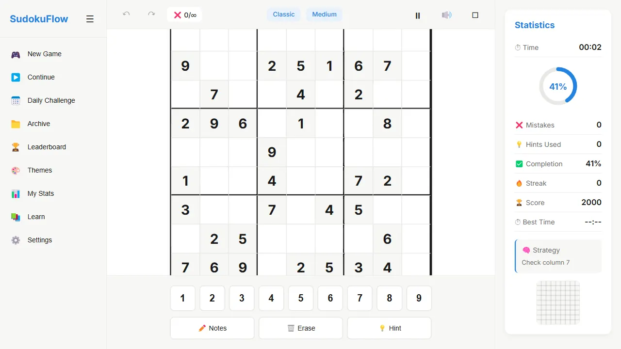 sudokuflow 网站模板截图