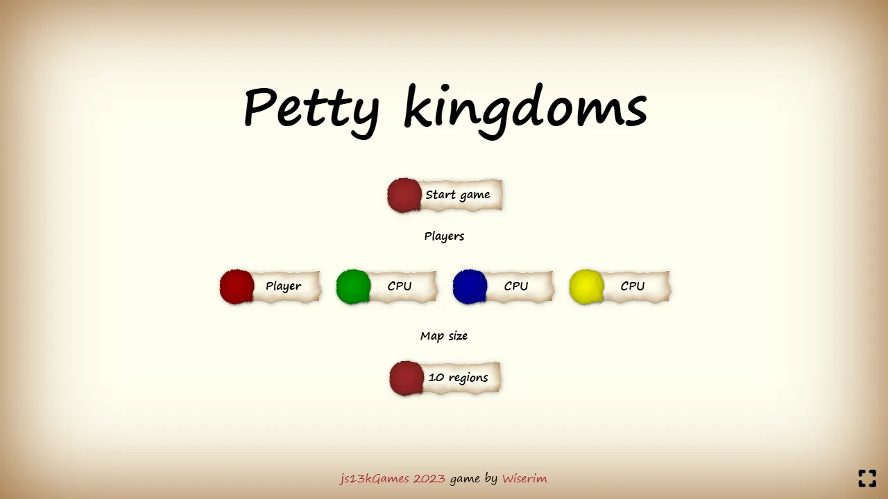 js13k 2023 petty kingdoms 网站模板截图