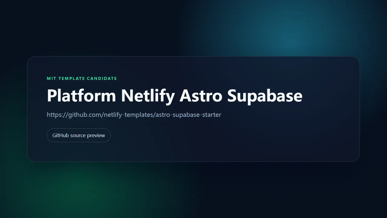 Astro Supabase Starter 网站模板截图