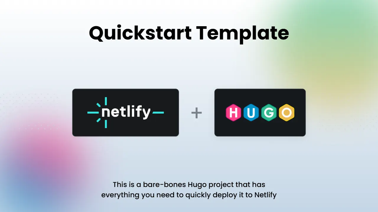 Hugo Quickstart 网站模板截图