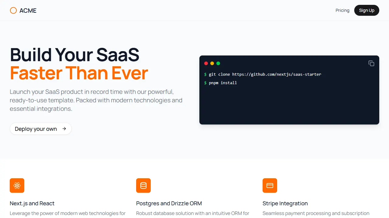 Next.js SaaS Starter